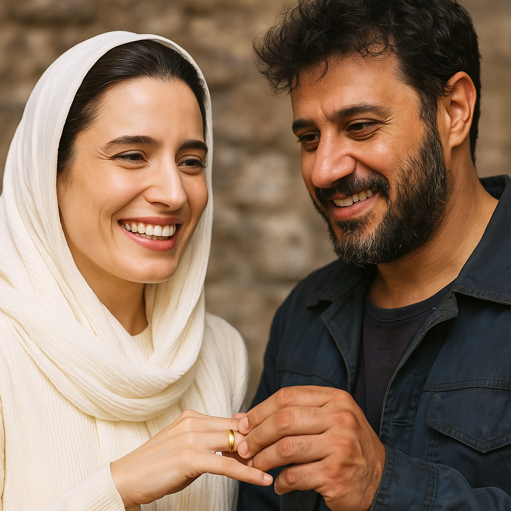 عکس دادن حلقه داوود اشرف به رها در سریال وحشی را تولید کن