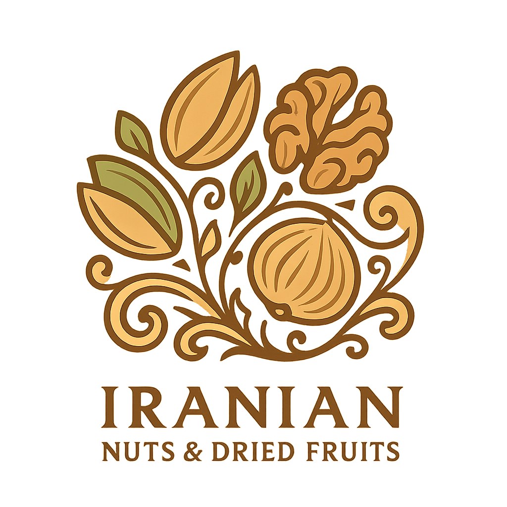 یک لوگوی مدرن و خلاقانه برای فروشگاه آجیل و خشکبار ایرانی که با استفاده از نمادهای طبیعی مانند پسته، بادام، گردو و انجیر طراحی شده باشد. طراحی باید خطوط ساده و مینیمال با حس گرم و طبیعی داشته باشد و ترکیبی از نقش‌های الهام‌گرفته از هنر ایرانی مانند خطوط اسلیمی را در خود جای دهد. رنگ‌بندی شامل سبز پسته‌ای، طلایی و قهوه‌ای روشن برای ایجاد حس اصالت و کیفیت استفاده شود.