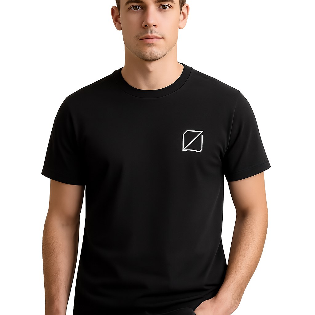یک تیشرت مردانه با طراحی شیک و عامه‌پسند، مناسب برای استفاده روزمره. رنگ اصلی تیشرت سفید یا مشکی با خطوط یا الگوهای ساده و مدرن در رنگ‌های خنثی مانند خاکستری یا آبی تیره. جنس پارچه نرم و باکیفیت، با یک طرح مینیمال در قسمت جلو یا پشت، مانند یک لوگوی کوچک یا خطوط هندسی. این تیشرت به گونه‌ای طراحی شده که برای همه سنین جذاب و مد روز باشد، با تمرکز بر سادگی و راحتی.