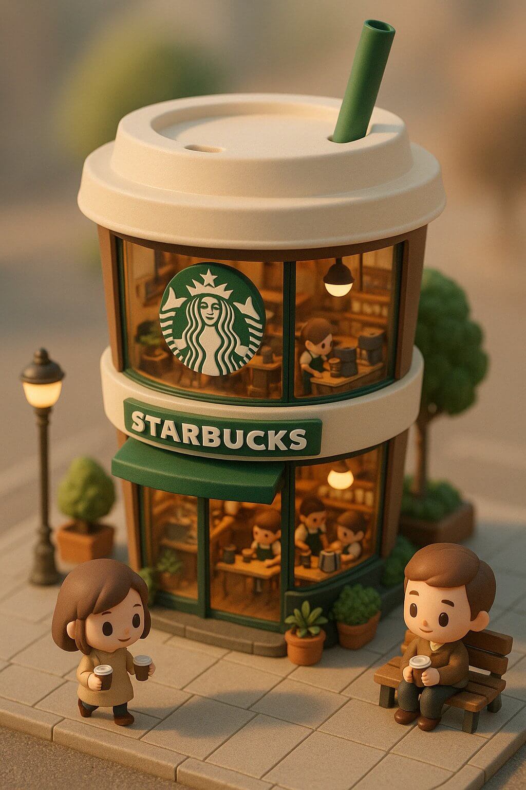 تصویر سه بعدی استارباکس