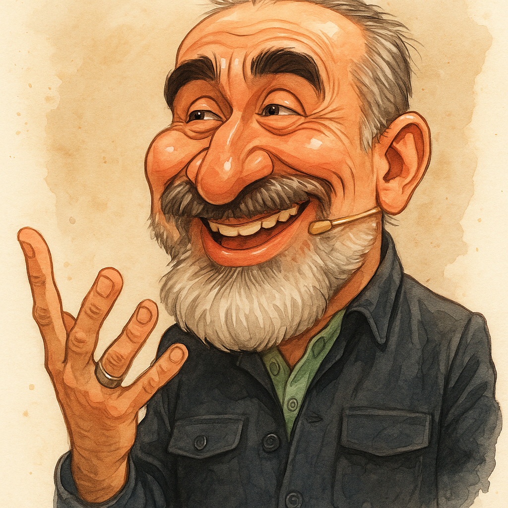 کاریکاتور سیامک انصاری با گریم صداتو تولید کن