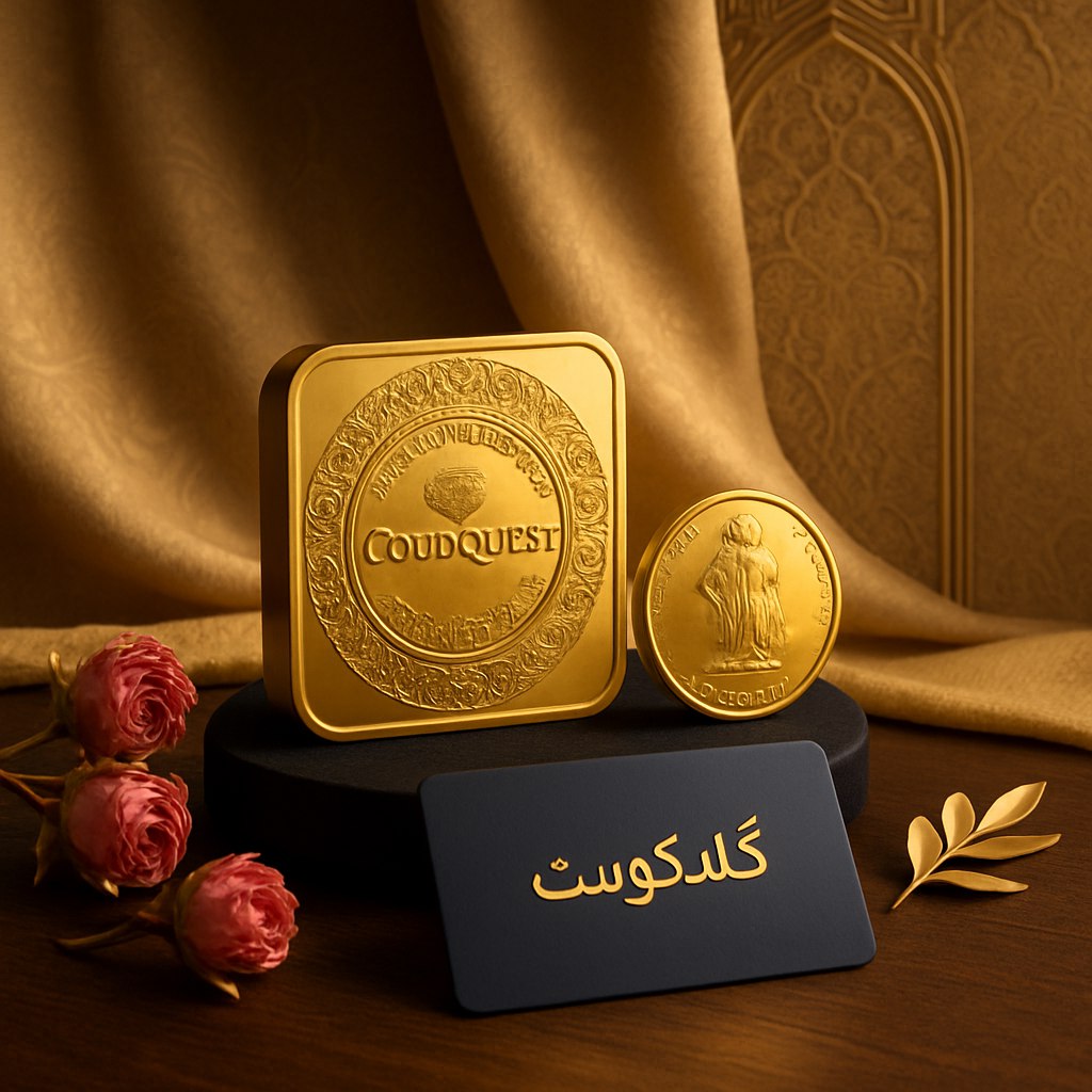 یک تصویر لوکس و هنری از محصولات گلدکوئست در محیطی الهام‌گرفته از معماری اصیل ایرانی-مدرن. ترکیبی از المان‌های سنتی و معاصر با نورپردازی گرم و طلایی که حس اعتبار و کیفیت را القا می‌کند. محصولات (طلا، جواهرات یا سکه) در مرکز کادر قرار گرفته‌اند، با جزئیات فوق‌العاده دقیق که هر انعکاس نور روی سطوح صیقلی و هر طرح منبت‌کاری شده را با وضوح 8K نشان می‌دهد. پس‌زمینه ترکیبی از پارچه‌های مخمل بژ و طلایی با نقوش اسلیمی کم‌رنگ است که در عمق میدان کم محو می‌شوند. عناصر طبیعی مانند گل‌های خشک ایرانی (گل‌محمدی یا آویشن) یا برگ‌های طلایی به صورت مینیمال در ترکیب‌بندی قرار گرفته‌اند. نور از زاویه‌ای مایل با کنتراست ملایم، سایه‌های نرم و هایلایت‌های درخشان ایجاد کرده است. سبک عکاسی: ترکیبی از عکاسی تبلیغاتی لوکس و هنر مفهومی ایرانی با تأکید بر تقارن و فضای منفی. پالت رنگی: طلایی-مشکی-بژ با اکسان‌های فیروزه‌ای یا لاجوردی برای یادآوری هنر فیروزه‌کوبی. در جلوی تصویر، یک کارت ویزیت شیک گلدکوئست با فونت فارسی ظریف به صورت غیرمستقیم در قاب دیده می‌شود.

نکات کلیدی برای افزایش تأثیر:  
- زیبایی‌شناسی ایرانی: استفاده از نقوش ختایی یا اشعار ظریف فارسی به صورت نامحسوس در پس‌زمینه.  
- جزئیات محصول: نمایش بسته‌بندی لوکس با هولوگرام یا مهر کیفیت گلدکوئست.  
- حس حرکت: پرتوهای نور دینامیک که انگار از خود محصول ساطع می‌شوند.  
- متریال: تضاد بین سطوح براق طلا و بافت‌های مات مانند چرم یا کاغذ دست‌ساز.  
- پست‌پروداکشن: هایپررئال با ویرایش مینیمال برای حفظ اصالت.  

ویژگی‌های فنی پیشنهادی:  
- لنز: ماکرو برای ثبت جزئیات یا تله‌فتو برای فشرده‌سازی بصری.  
- نور: ترکیب نور طبیعی پنجره‌ای با رفلکتورهای طلایی و نور استودیویی نرم.  
- زاویه: نمای سه‌ربع با کمی پرسپکتیو رو به پایین برای القای حس ارزشمندی.  

تم اضافی:  
ثروت اصیل با استفاده از نمادهای غیرمستقیم مانند:  
- یک فنجان چای دسته‌طلایی در حاشیه قاب  
- سایه‌ای از نقشه تاریخی ایران روی پس‌زمینه  
- انعکاس محصول در سطحی مانند عقیق تراش‌خورده